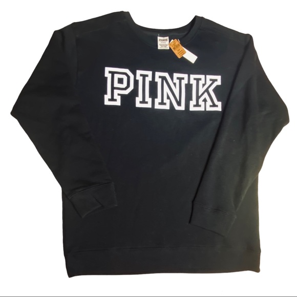PINK Victoria's Secret Tops - ♥️ VS-PINK - Classic Black Sweatshirt